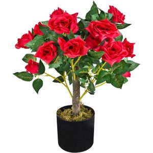 FLEUR ARTIFICIELLE Rosier Rose Plante Artificielle Artificiel Avec Fl