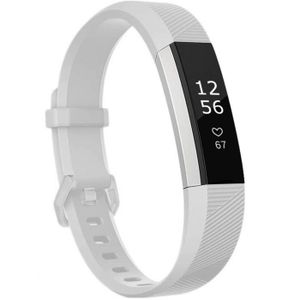 BRACELET MONTRE CONNEC. Bracelet silicone pour le Fitbit Alta (HR) - Blanc