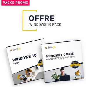 SYSTÈME D'EXPLOITATION Windows 10 Pro - Microsoft Office Famille et Étudi