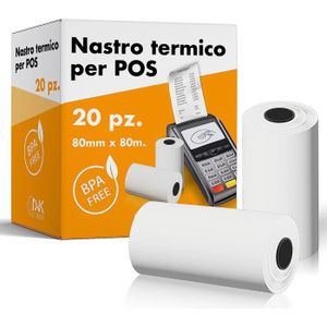 Rouleaux thermiques 80 mm x 80 mm x 12 mm – Papier thermique (80 80 12) 48  g – Certifié pour imprimante de caisse comme Epson, IBM, Metapace, etc. –  Premium sans BPA : : Fournitures de bureau