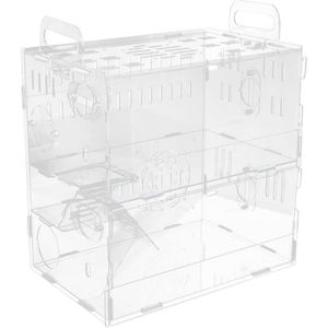 CAGE Cage à hamster en acrylique transparent pour petit
