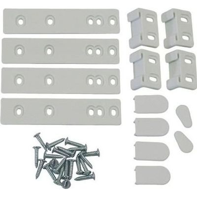 Spares2go Kit 4 Fixations Universelles Porte Réfrigérateur Intégré – Montage Coulissant Frigo