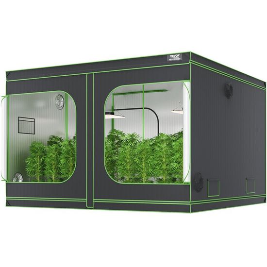 Hebitod Tente De Culture 40x40x120 Cm – Grow Tent 600D Oxford Étanche Lumière, Intérieur Argenté Réfléchissant, Ventilation Intégrée, Idéale Plantes Maison