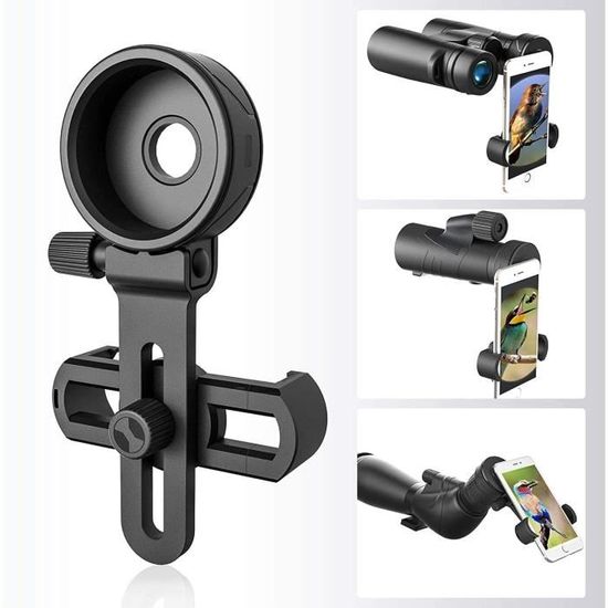Support Adaptateur Universel Smartphone Pour Télescope - Compatible Microscope Et Jumelles (55-100mm)