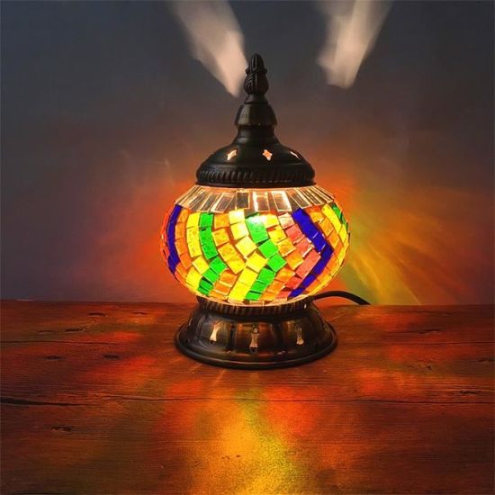 lampe mosaique buste femme 40 cm - esprit d'eden
