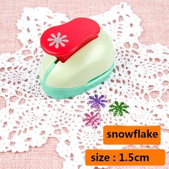 4 Pezzi Perforatrici Carta set, Fustellatrici per Carta con 20 Fogli Glitter, Stella, Cuore, Fiocco di Neve & Fiore per Scrapbooking, Biglietti DIY, Album Foto, Artigianato