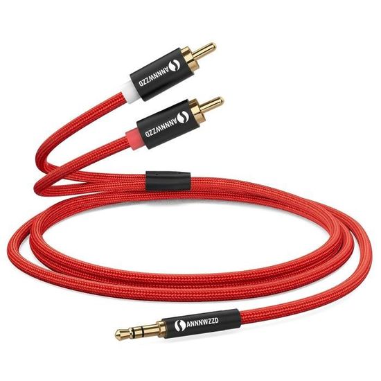Cable Jack Audio Câble Auxiliaire 3.5mm Mâle vers Mâle, ZAMUS