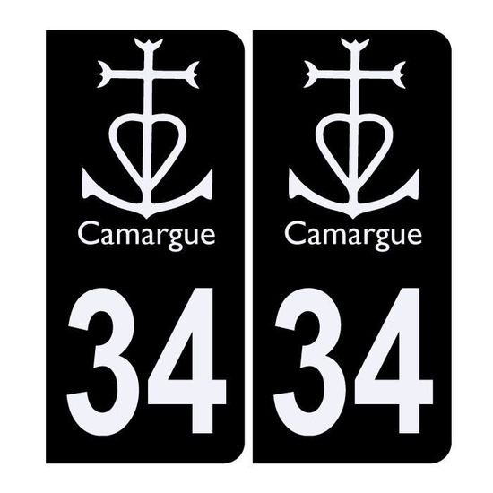 AUTOCOLLANT STICKER PLAQUE D'immatriculation Voiture Auto 34 Montpellier 255104545794