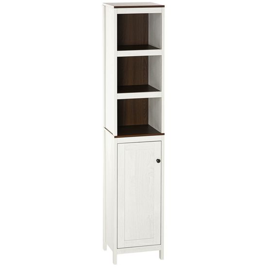 Kleankin Meuble colonne de salle de bain armoire haute placard de