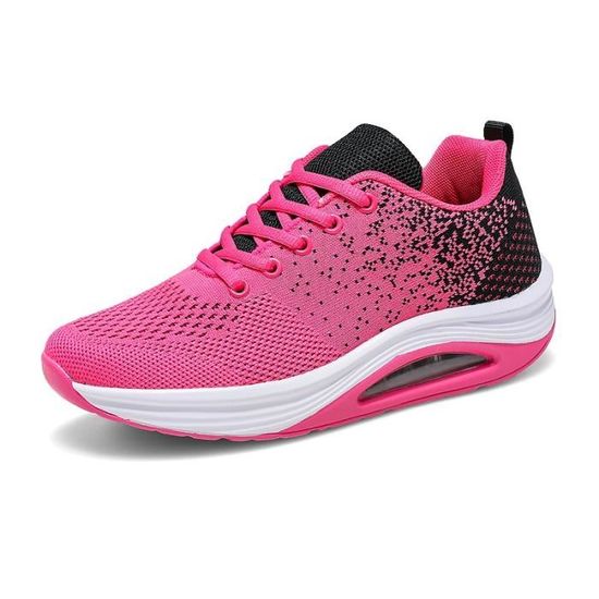Baskets Femme Sport Légeres & Respirantes - Pour Running, Fitness, Marche - Chaussures De Sport Confortables à Lacets