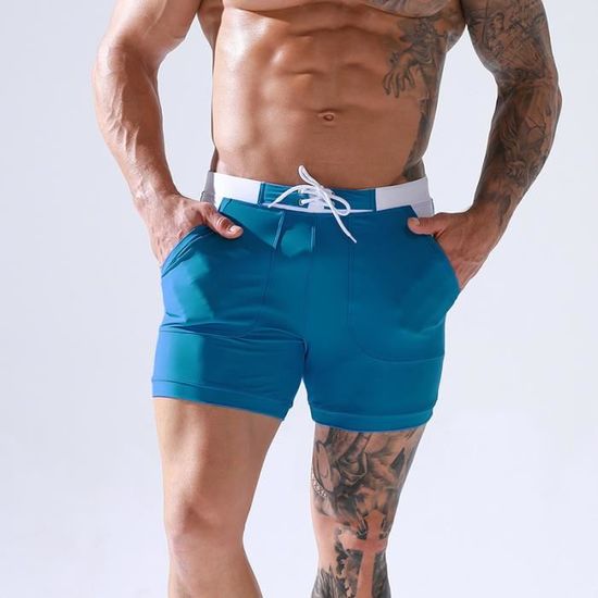 Short Homme Sport TOFOTL - Taille Élastique Léger Pour Plage Et Sport