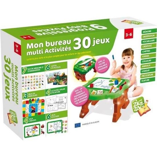Bureau enfant - NO NAME - BUREAU 30 JEUX ZIG ZAG EDUCATIF - Multi-activités - 6 ans