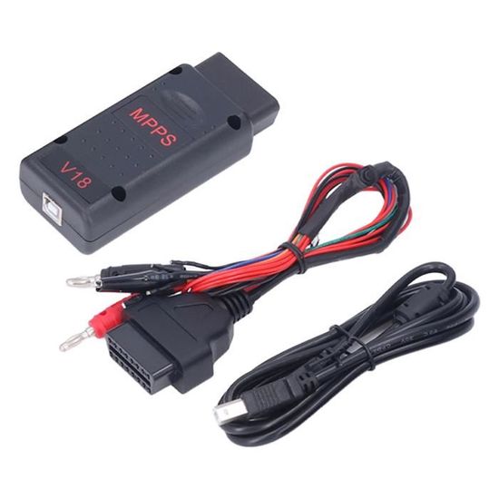 MPPS V18 : Câble De Diagnostic Auto Pour Lire Et écrire Les Puces ECU – Compatible Micro, Flash, EEprom