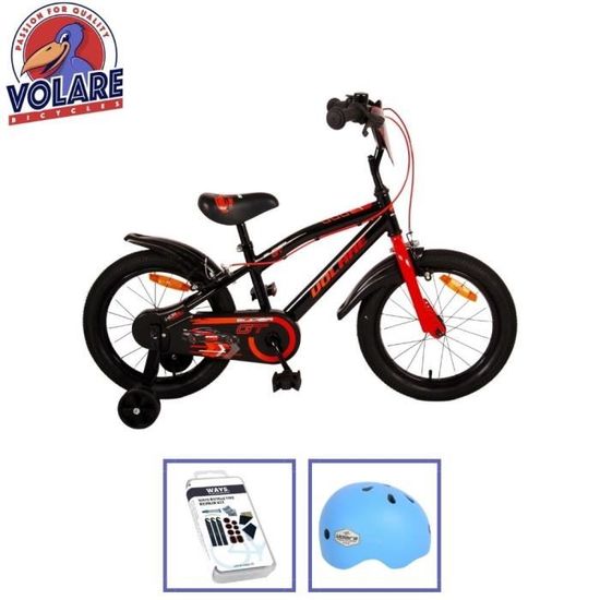 Vélo Enfant Volare Sportivo 16 Pouces Noir Et Bleu Pour Garçons à Prix