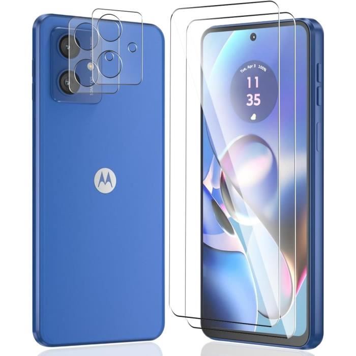 Housse Antichoc Pour Motorola Moto E6 Plus Avec Support Rotatif Et Protecteur D'écran En Verre