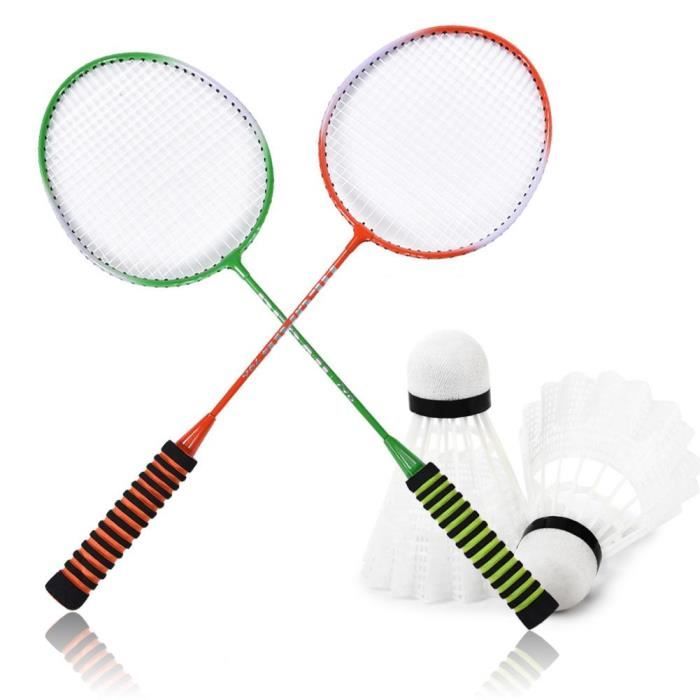 Raquettes de formation de raquette de badminton en alliage d'acier haute poignée en éponge élastique avec sac