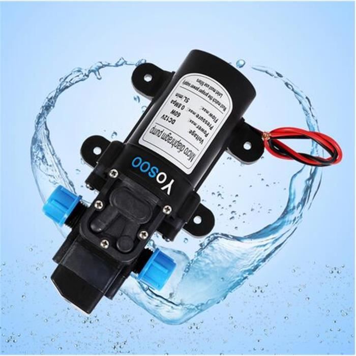 DC 12V 5L/min Pompe à Eau à Haute Pression Diaphragme Eau Auto-amorçante Voiture Bateau