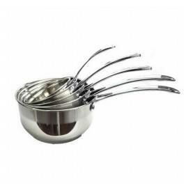 BATTERIE DE CUISINE 5 CASSEROLES PRO INOX TOUT FEUX INDUCTION