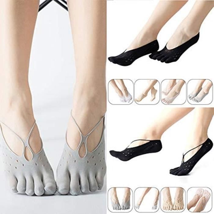 5 Paires Chaussettes de yoga pour femmes Chaussettes De Compression Orthopédiques Respirantes,De Chaussettes à Cinq Doigts