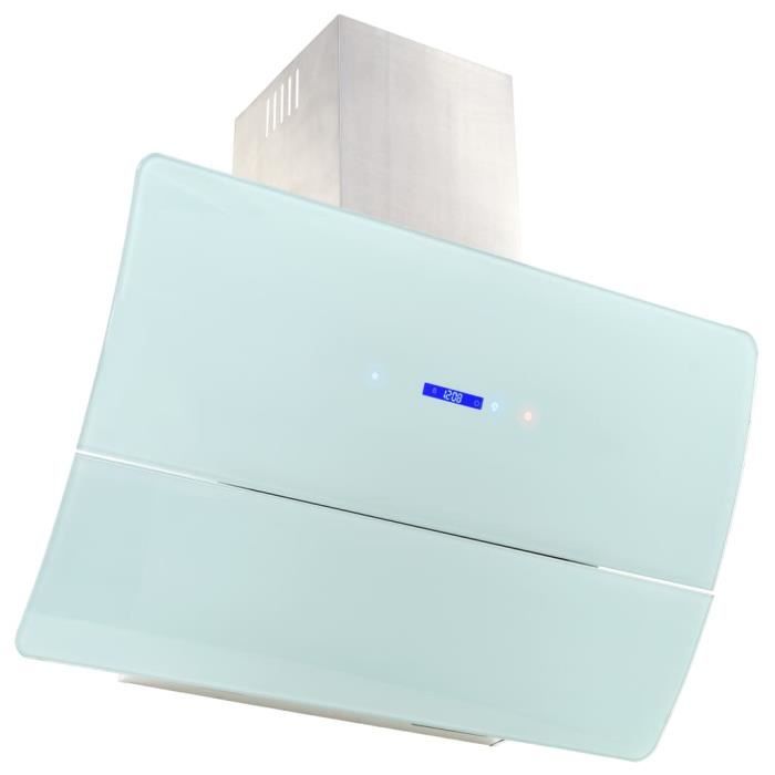 Hotte aspirante murale Hotte aspirante cuisine Acier inoxydable 756 m³ - h 90 cm Blanc 90 x 37 x 83 cm 220 - 240 V