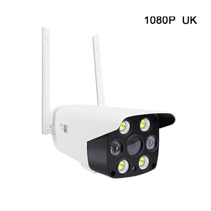 BABY PHONE - ECOUTE BEBE,Caméra IP sans fil HD Étanche pour l'extérieur, lampe à infrarouge 1080P, Vision nocturne- Type Bleu