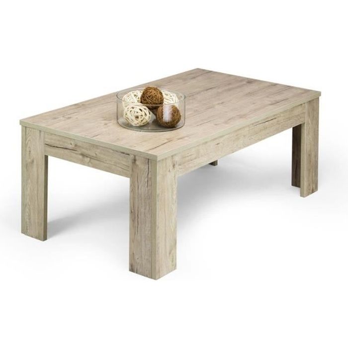 Mobili Fiver, Table basse, Easy, Chêne naturel, Mélaminé, Made in Italy