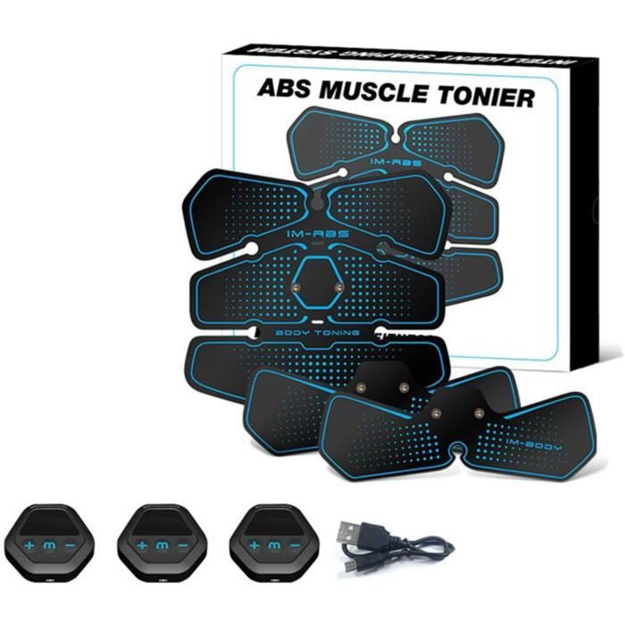 DGDD Ceinture Abdominale Eacutelectrostimulation EMS Electrostimulateur Musculaire, 6 Modes 10 Niveaux pour-Bras-Jambes-Fessier Fe