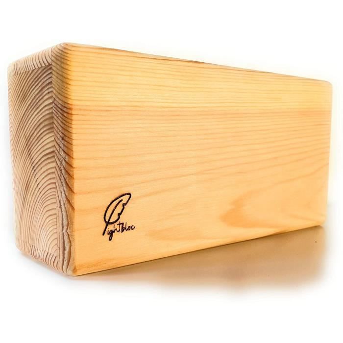 Lightbloc Bloc de yoga en bois super leacuteger pour faire des exercices – 1 ou 2 uniteacutes – Soutien et approfondissement des p