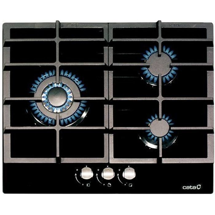 Plaque au gaz Cata LCI6021BK 60 cm (3 Cuisinière)
