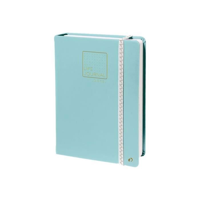 Quo Vadis Life Journal 21 Cahier 150 x 210 mm 112 feuilles - 224 pages papier blanc couvercle vert eau