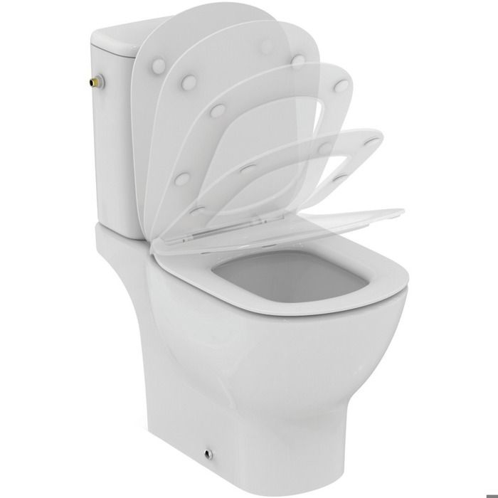 Ideal standard Pack wc sur pied Tesi Aquablade sortie horizontale abattant ultrafin frein de chute réf T033601
