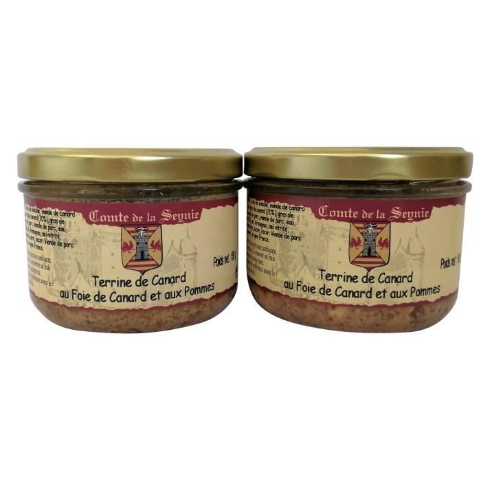 Terrine de Canard au Foie de Canard et Pommes - 2 x 180 g