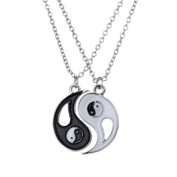 Collier Couple - Ying Yang Argenté