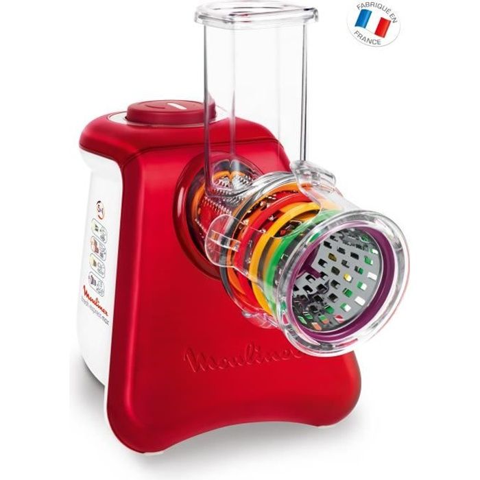 MOULINEX DJ812510 Hachoir multifonction Fresh Express Max 5EN1 - Rouge et Blanc
