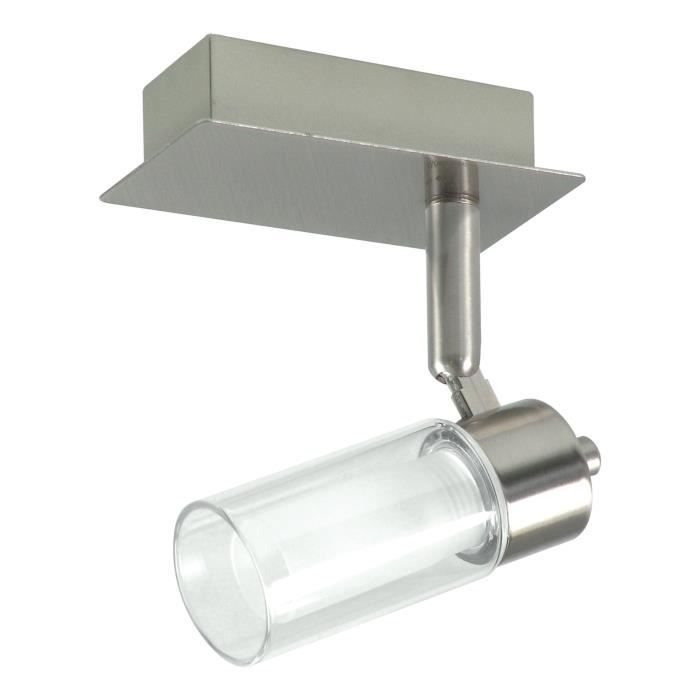 RANEX Applique 1 spot G9 28 W blanc et inox