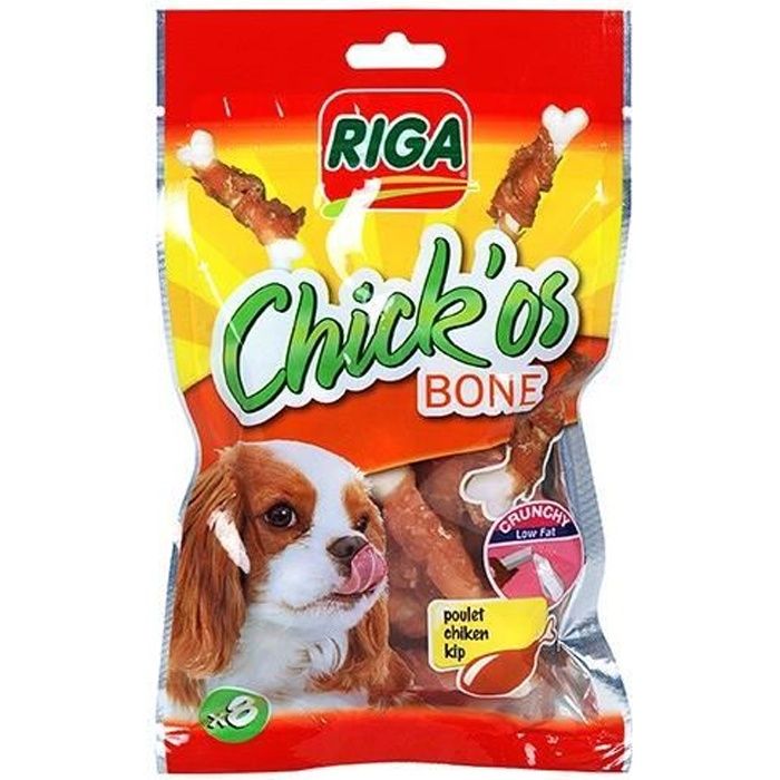 RIGA Chick'os Bones Friandises pour chien - Sachet 80 g