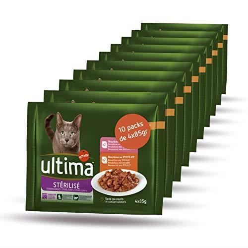 Ultima Nourriture Humide pour Chat Stérilisé 10 packs de 4x85gr 921046