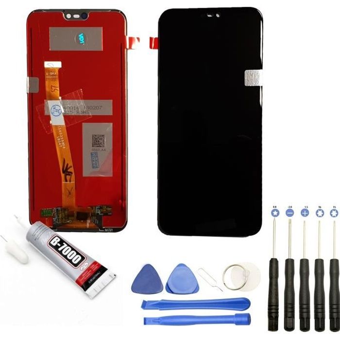 Ecran complet: Vitre tactile + LCD compatible avec Huawei P20 Lite Taille 5.84- ROSE + Kit outils + Colle B7000 Offerte