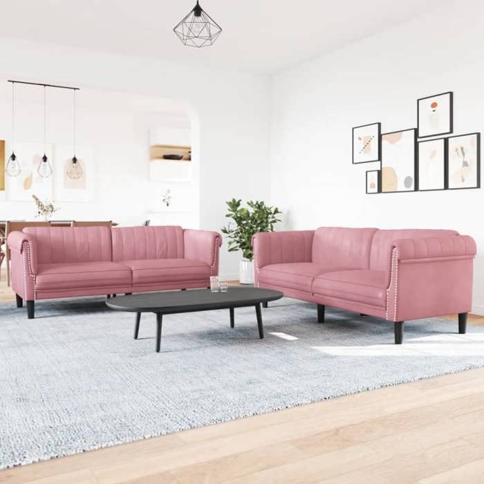 vidaXL Ensemble de Canapés 2 pcs Chaise de canapé avec Accoudoirs et Dossier Meuble de Salon Salle de Séjour Moderne 3209222