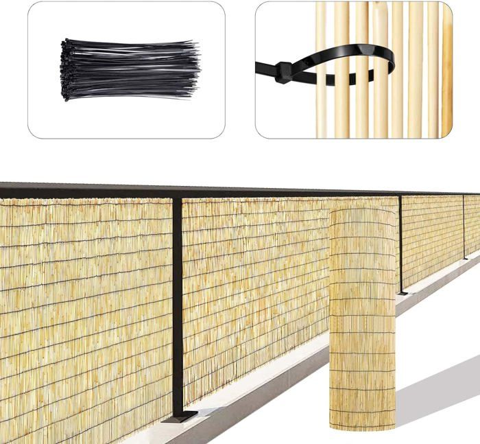 Clôture En Roseau Naturel,Canisse Bambou,Occultant, Brise-Vue