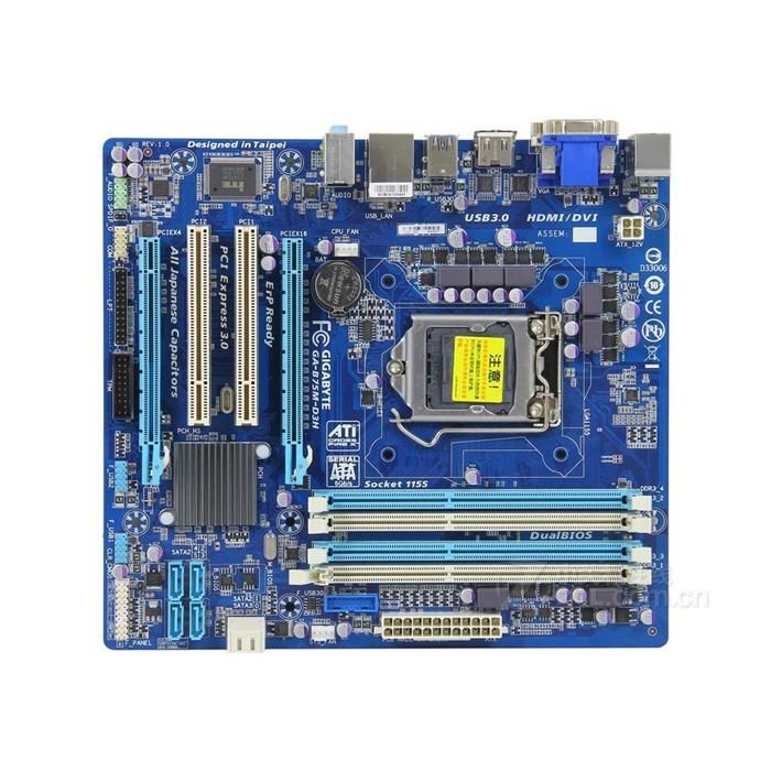 Carte mère GIGABYTE GA-B75M-D3H Intel B75 Socket LGA1155 4xDDR3 SDRAM 32GB Micro ATX - Gigabyte