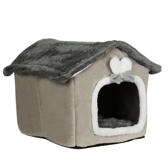 Comparer les prix de B.LIVEM Niche pour Chat - Lit pour Chat - Peluche - Coussin Moelleux - Lit Douillet pour Animal de Compagnie - 46×36×40cm