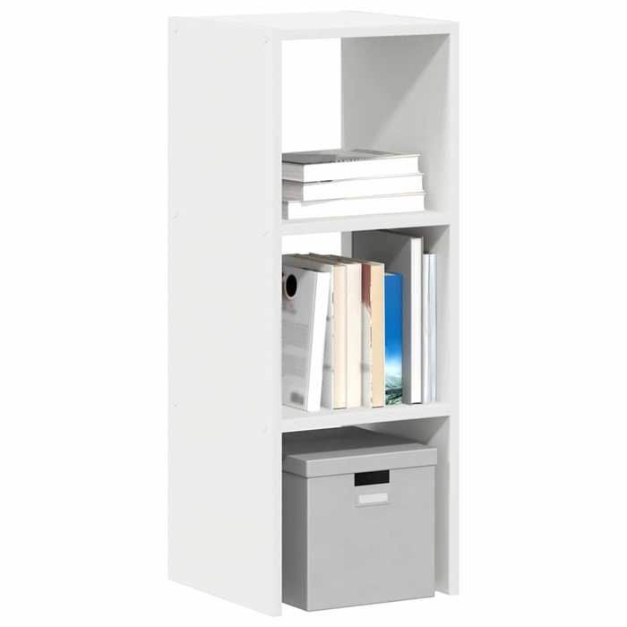vidaXL Bibliothèque empilable blanc 30x30x80 cm bois dingénierie étagère étagère à livres support de livre armoire de 858803