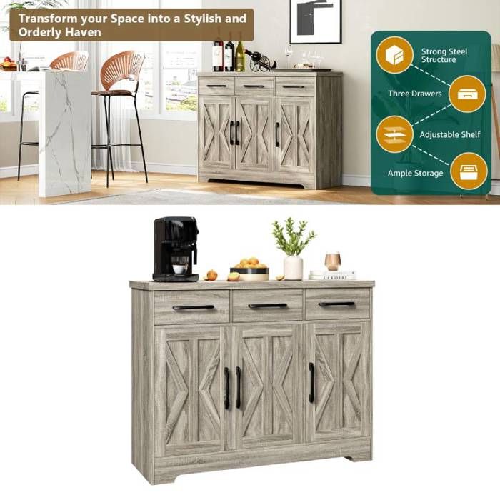 Desserte De Cuisine Avec 4 Portes 2 Tiroirs Plateau De Table Pliant Ilot Central Avec Rangement 106x50x90 5 Cm   Blanc