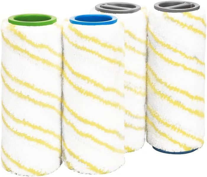 Lot de 4 Rouleaux de Rechange pour Kärcher FC7 FC5 FC3 Nettoyeur de Sol sans FI Accessoire 2.055-006.0