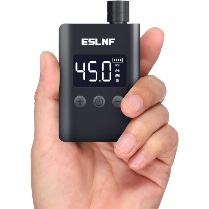 Mini Pompe à Vélo électrique – 120 PSI, 5 Modes, Valve Schrader/Presta, 230 G, Batterie 2400 MAh, Pour Route Et VTT