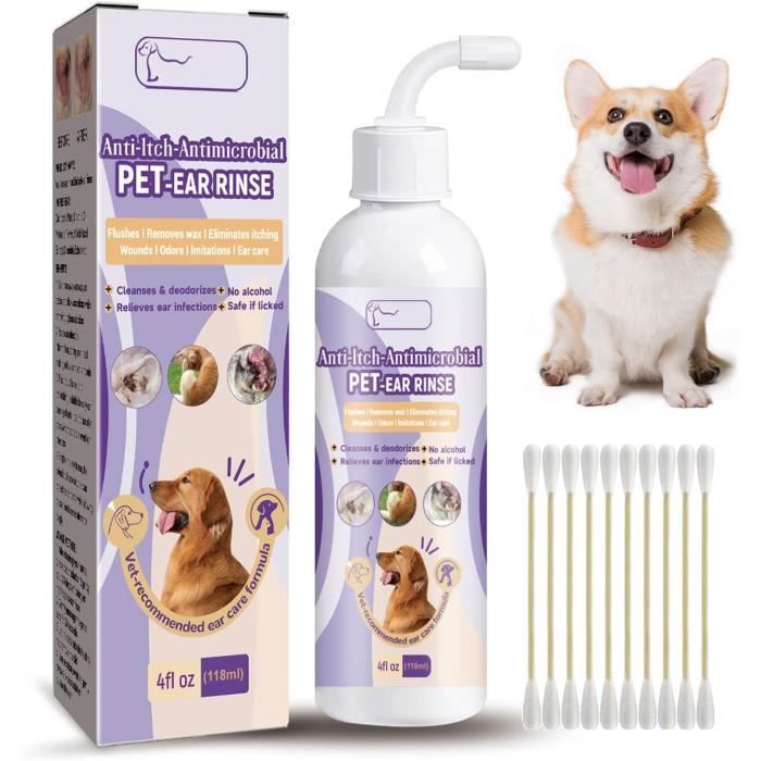 Comparer les prix de Nettoyant Oreilles Chien et Chat Produit Oreille Chien et Chat Toutes Tailles et Tous ges Pet Ear Rinse Dro KIT DE PRODUITS DE SOIN