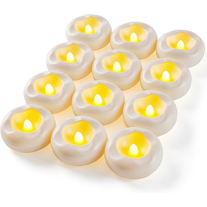 Lot De 12 Bougies Flottantes - Pour Centres De Table, Décoration D'Ambiance, Mariages, Fêtes - 13