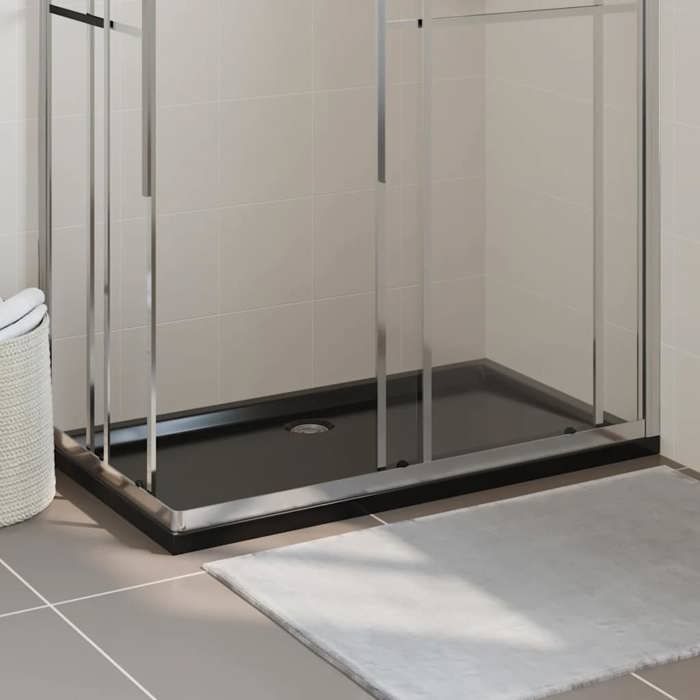 (Noir)Receveur de douche - SIGNOR - anti-glissant rectangulaire ABS Noir 70x120 cm 56377