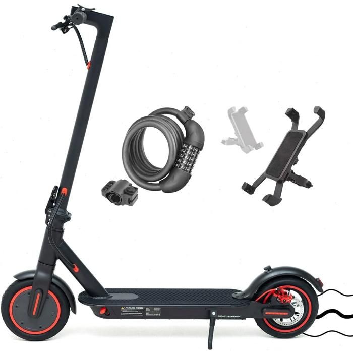 M4 T4 PRO - Trottinette &eacute;lectrique pliable - 85 pouces - Moteur 350W - Batterie 36V 104Ah - Autonomie max 30km/h - Bluetooth - Noir 
